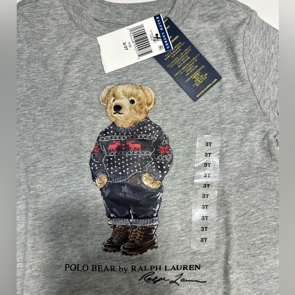 NWT Toddler Polo Ralph Lauren Christmas Long Sleeve T Shirt - Picture 2 of 3